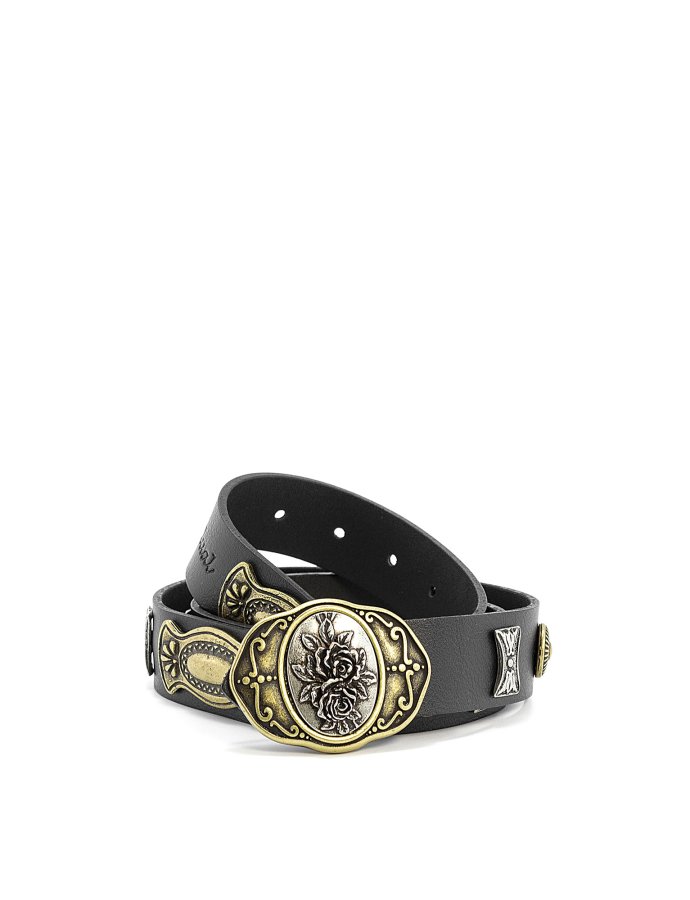 Welcome to the jungle leather belt black