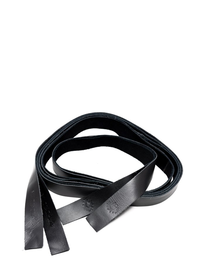 Leather wrappy belt