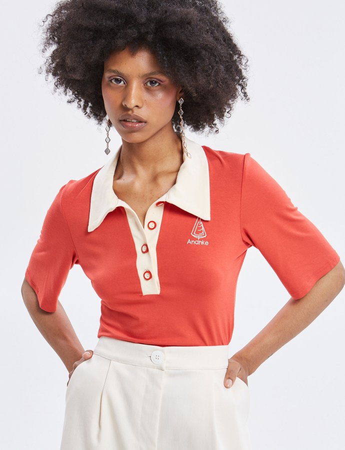 Yara polo top red