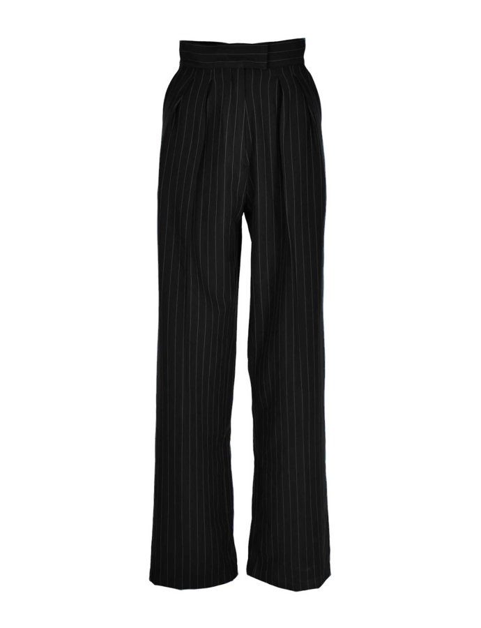 Stripes flare pants black