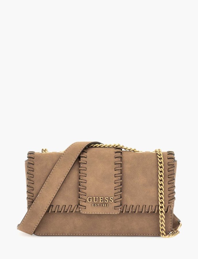 Libera crossbody natural suede bag cognac