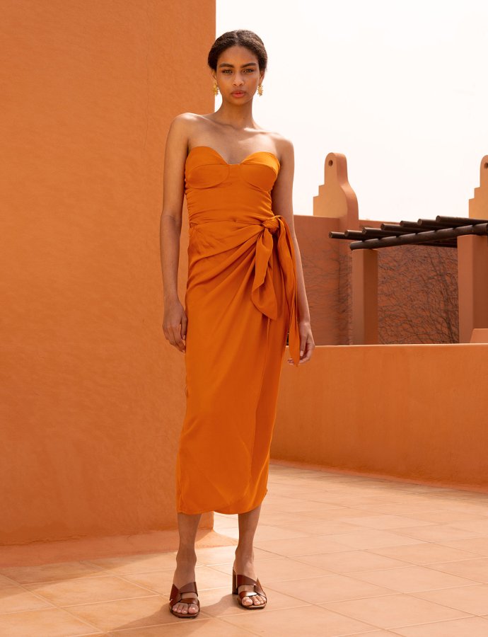 Dalilah orange dress