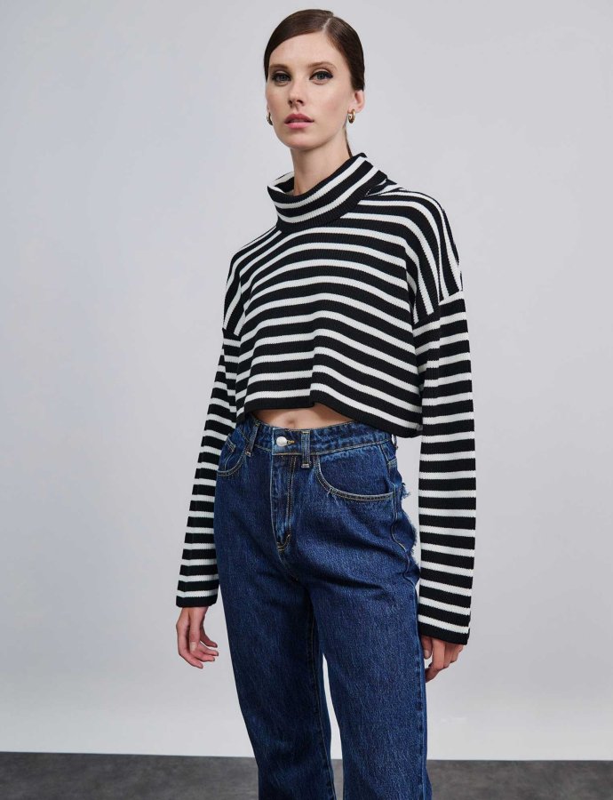 Denim trouser open pockets
