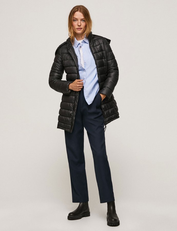 Agnes quilted long coat