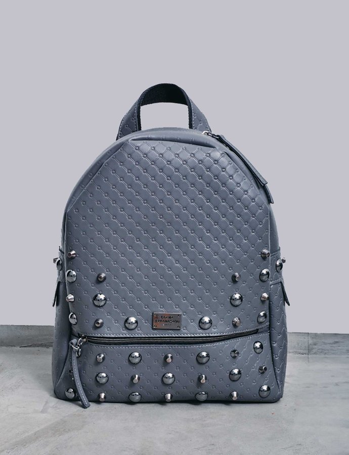 Retro backpack large grey