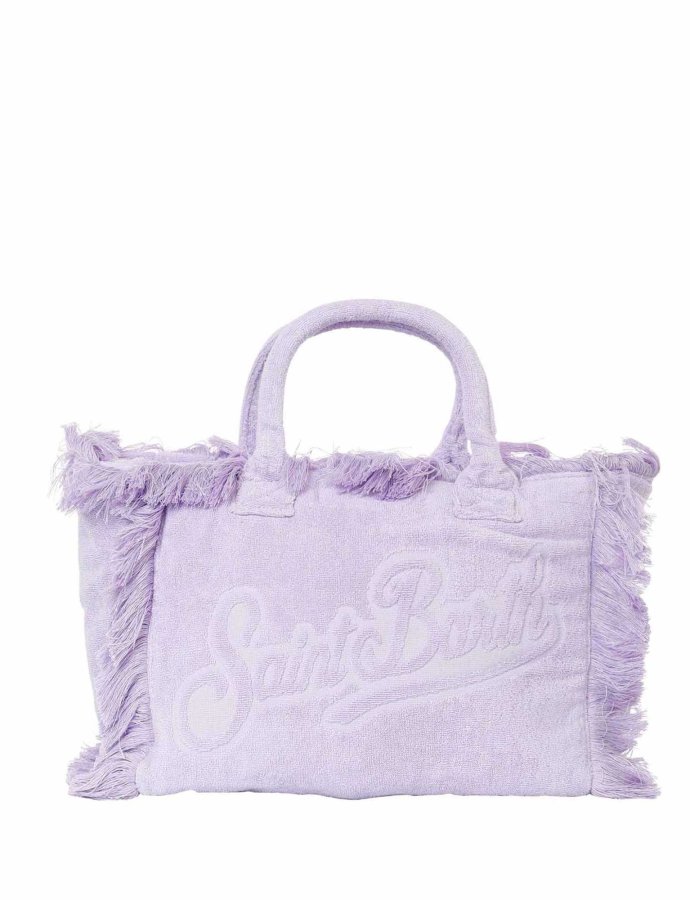 Τerry embossed lilac bag