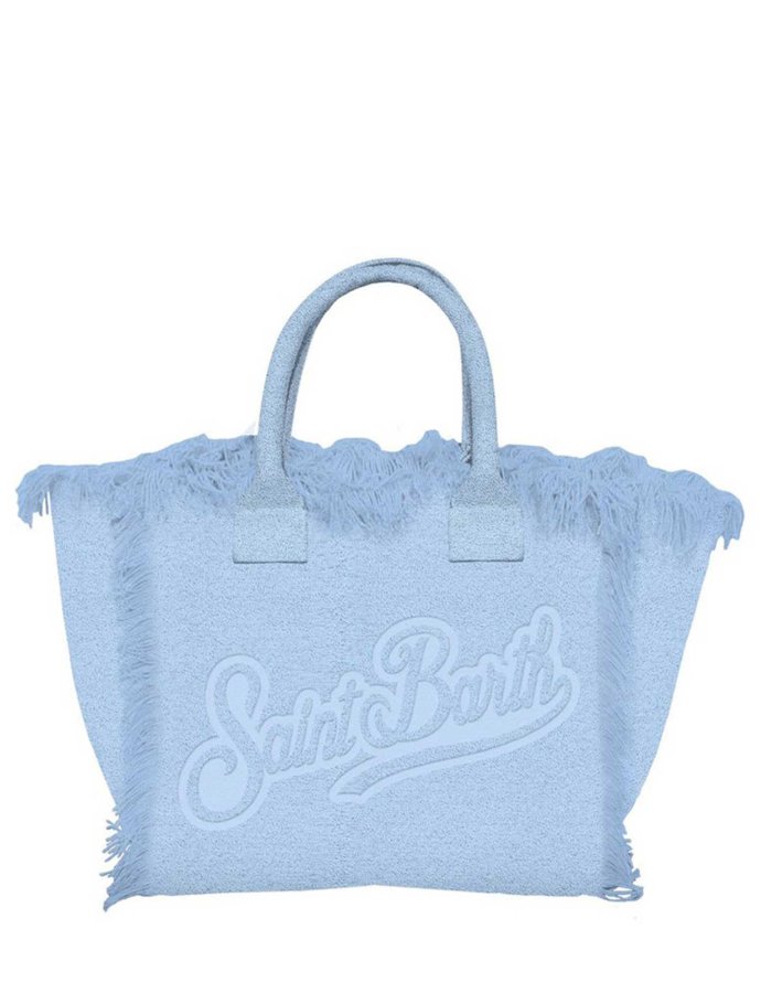 Τerry embossed baby blue bag