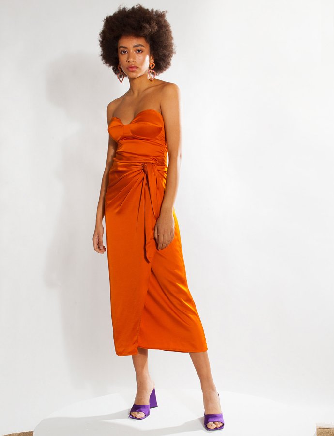Dalilah orange dress
