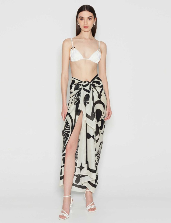 Shell in love sarong black white