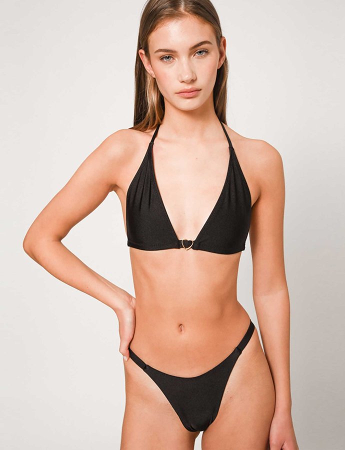 Lindsay monochrome bikini black