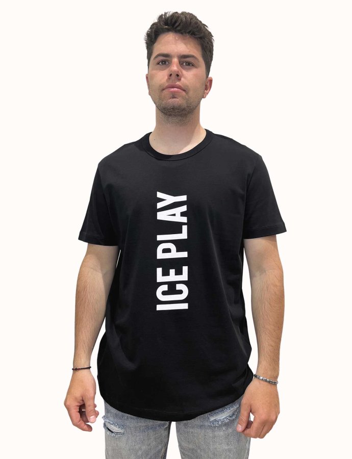 Enlarged logo jersey t-shirt black