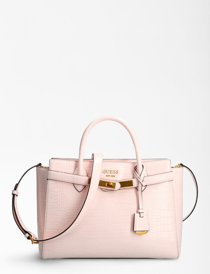 Enisa handbag croco powder pink