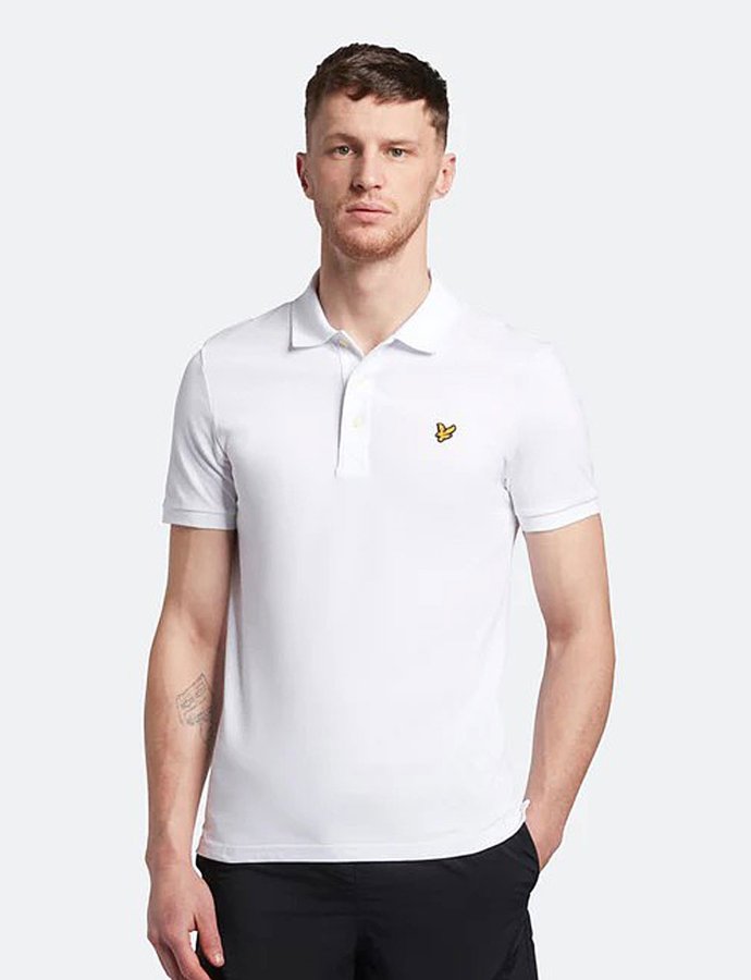 Plain polo T-shirt white