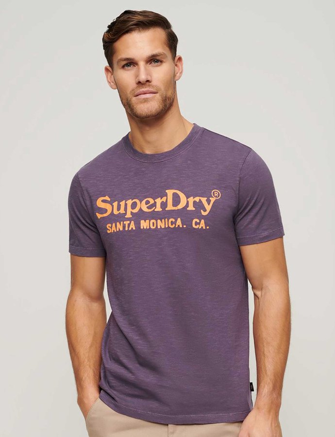 Venue classic logo t-shirt soot purple slub
