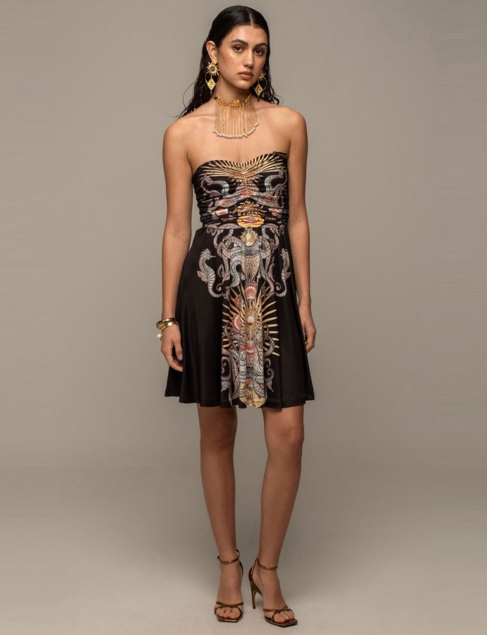 Abyss strapless short dress