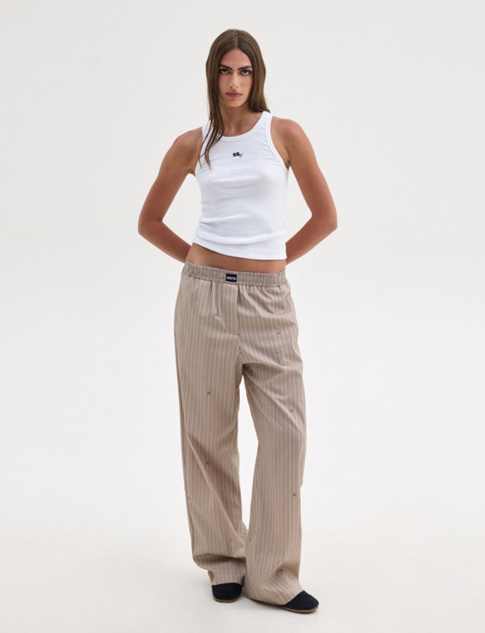 Agnes pants beige stripes