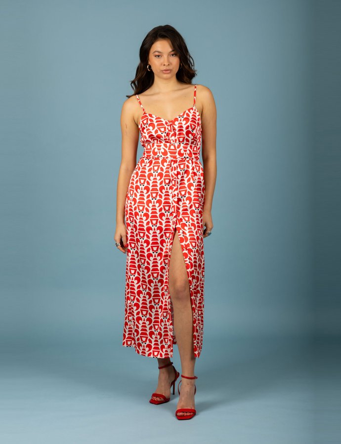 Agustin dress red