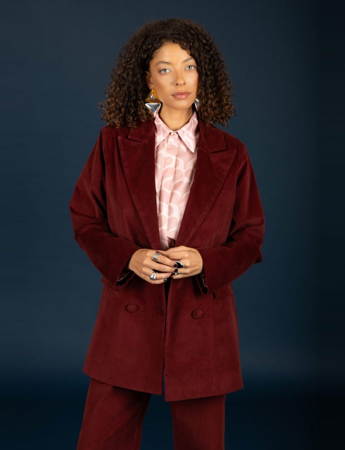 Akelia oversize blazer bordeaux