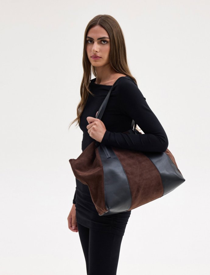 Alyssa tote bag black/brown