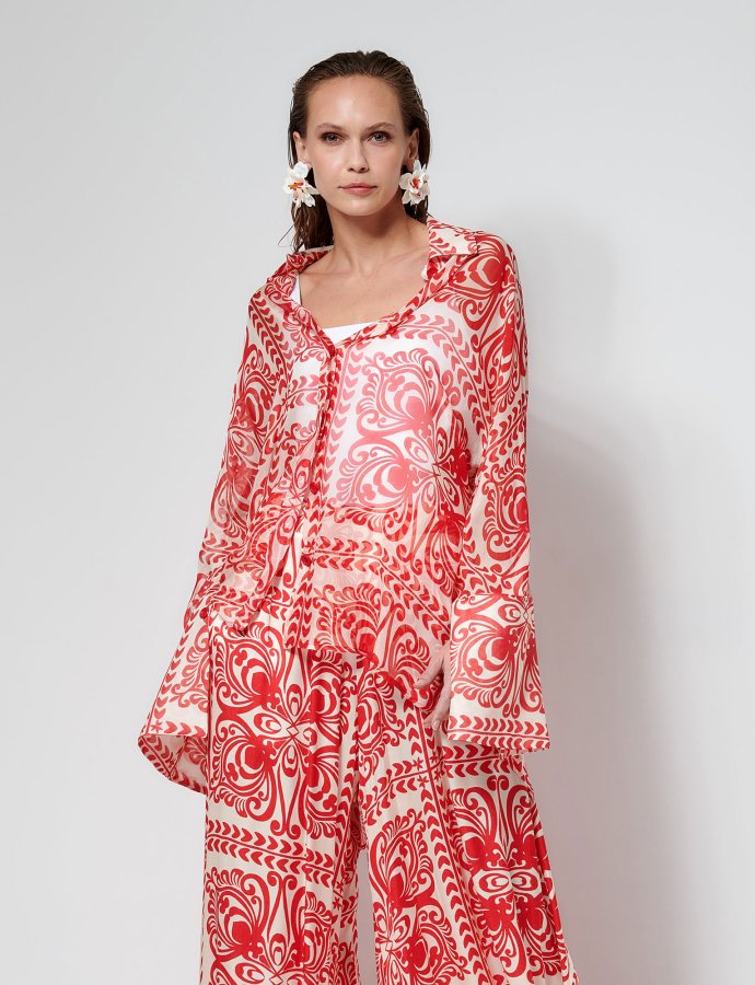 Amara shirt red