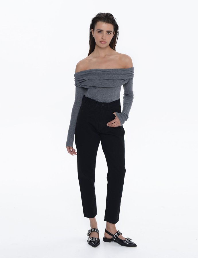 Angela black denim pants