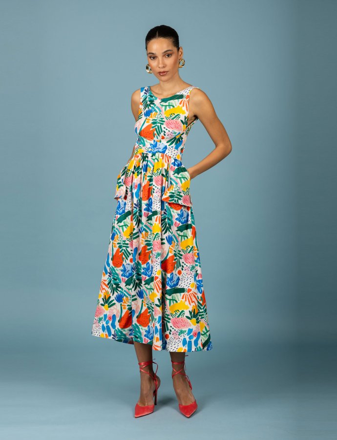 Aurora open back dress