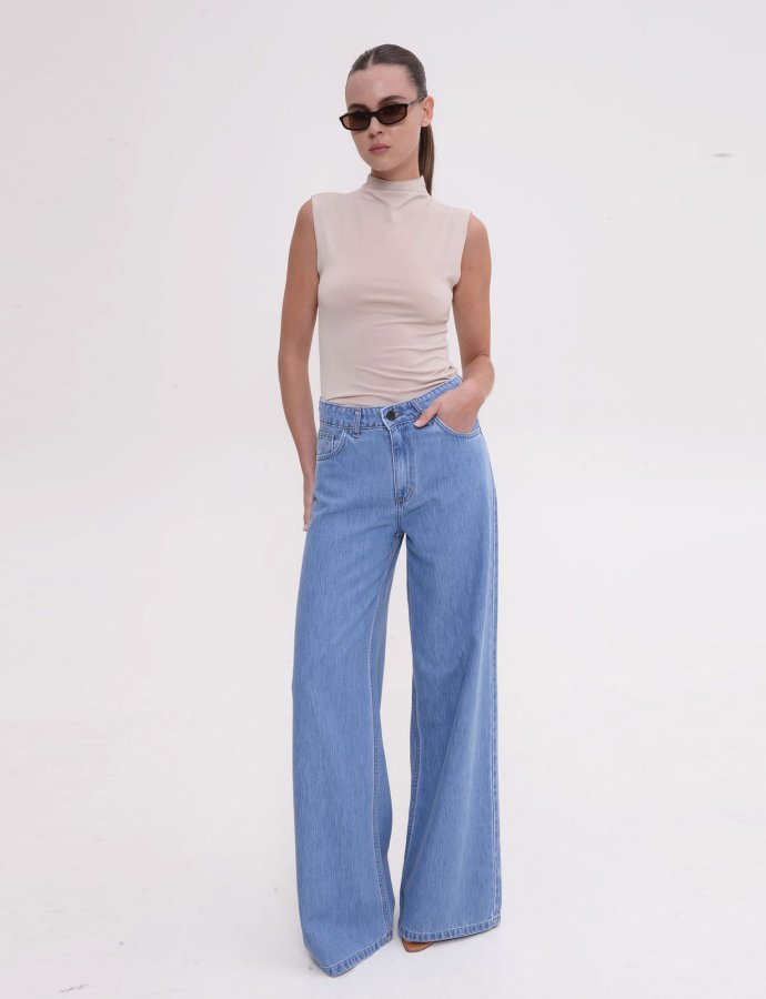 Belen denim pants mid blue