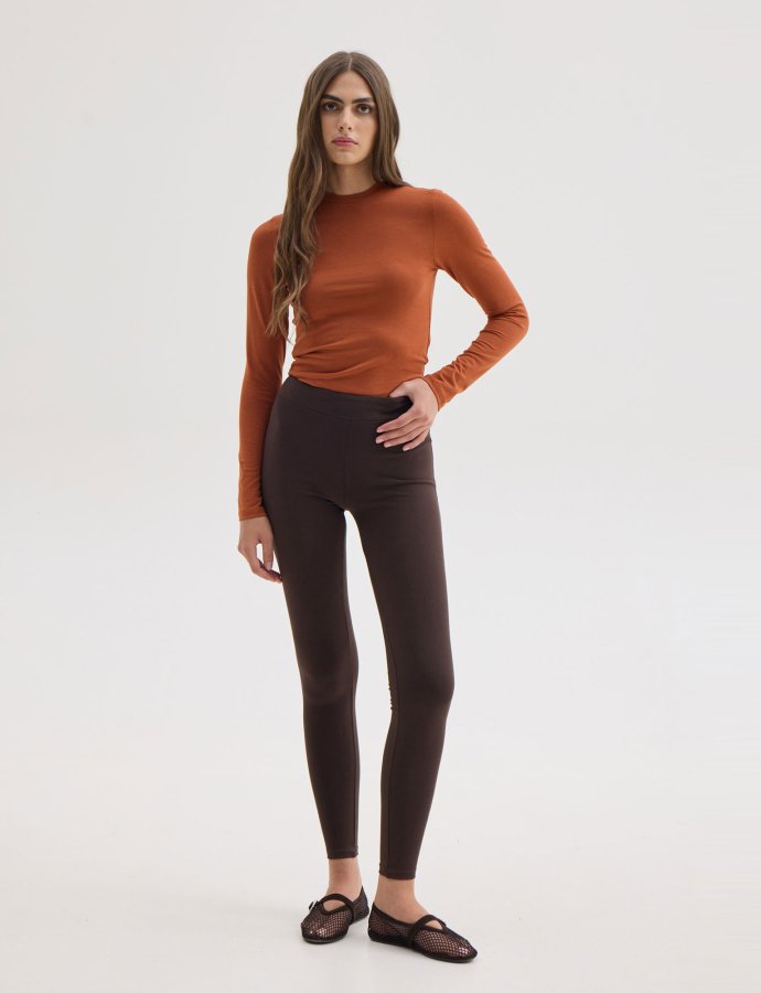 Blondie suede leggings brown