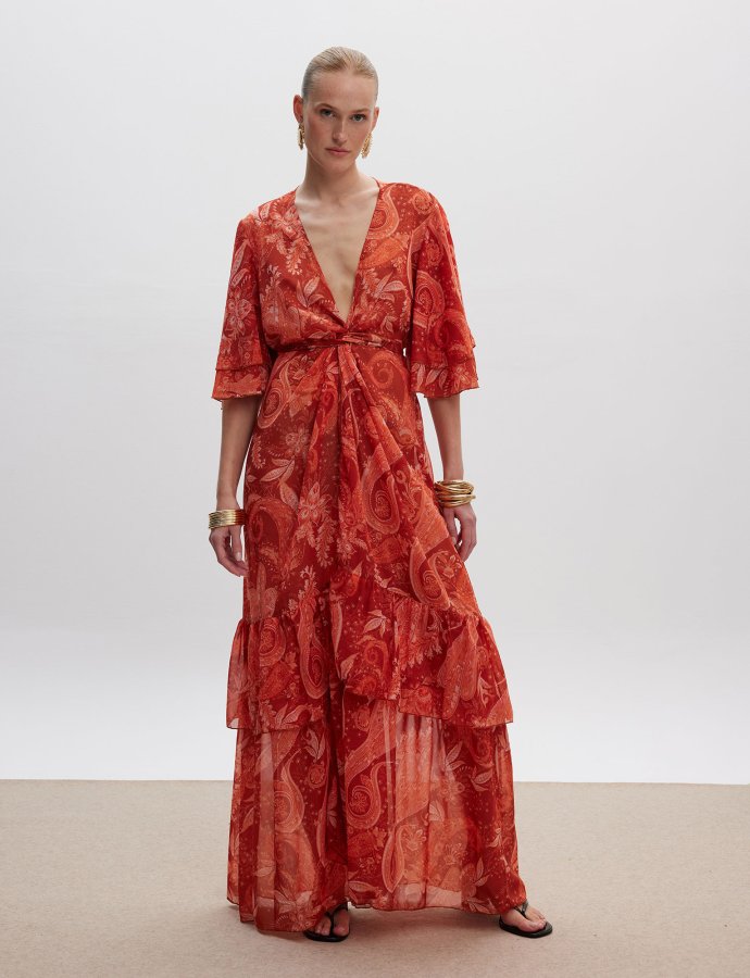 Bronze goddess kimono