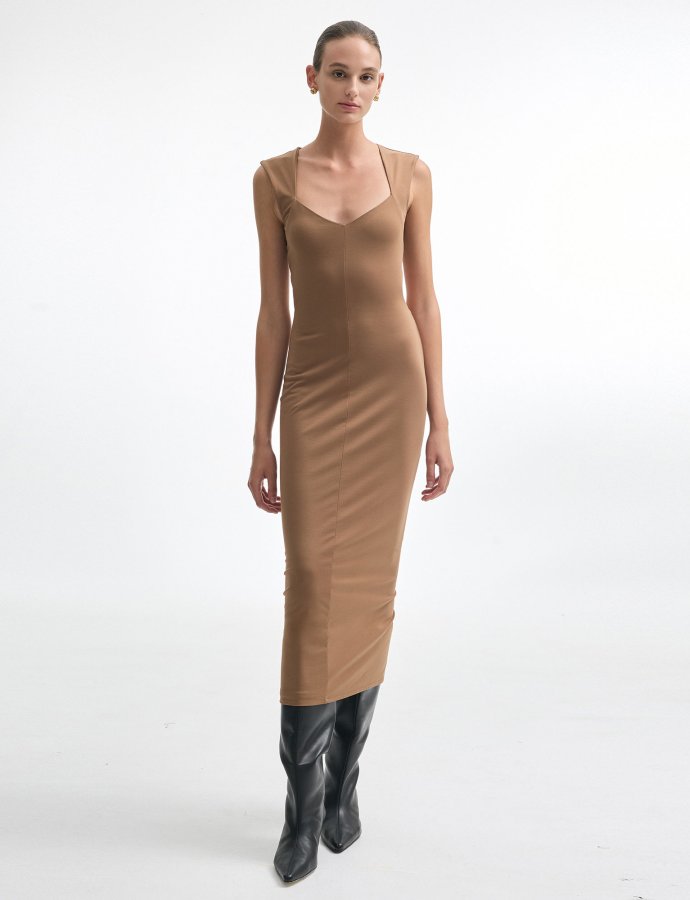 Brooke maxi dress brown