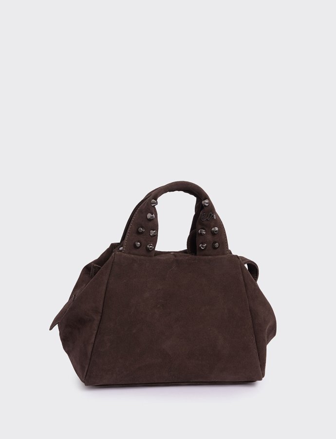 Bubble bag suede S brown