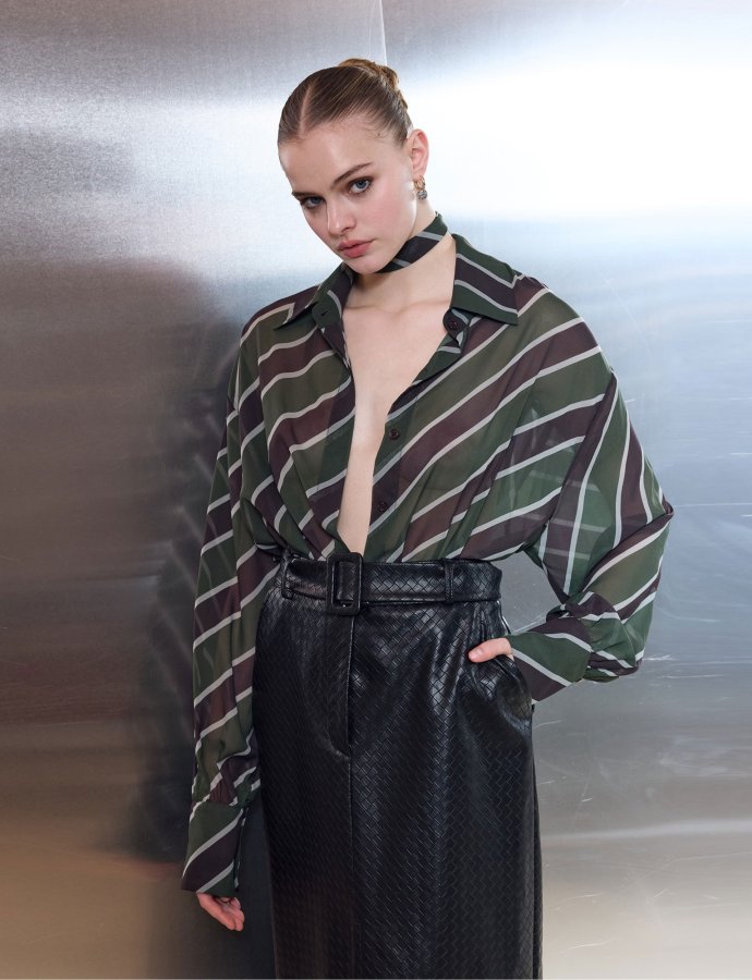 Candy cane oversized shirt