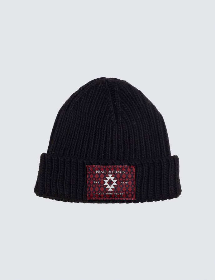 Candyfloss knit beanie black