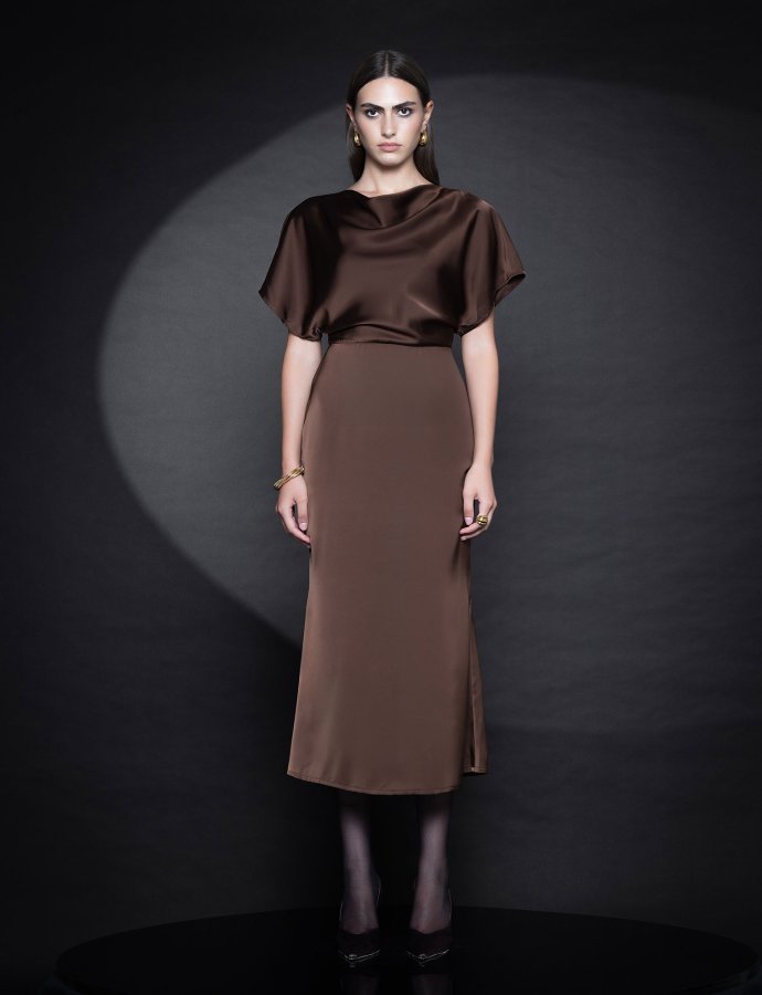 Cecilia dress brown
