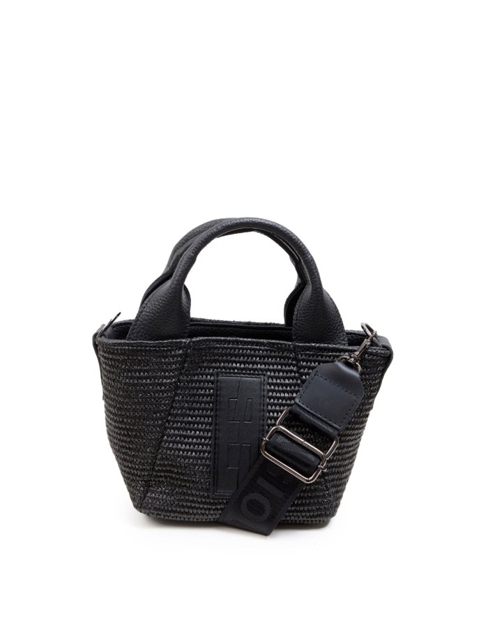 Classy basket straw black