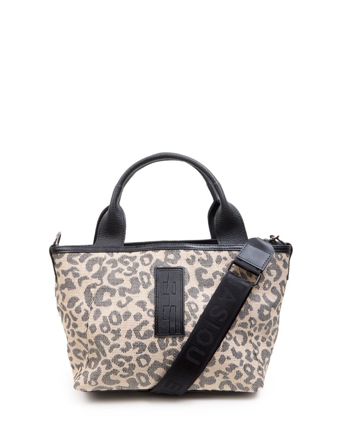 Classy handbag medium straw animal