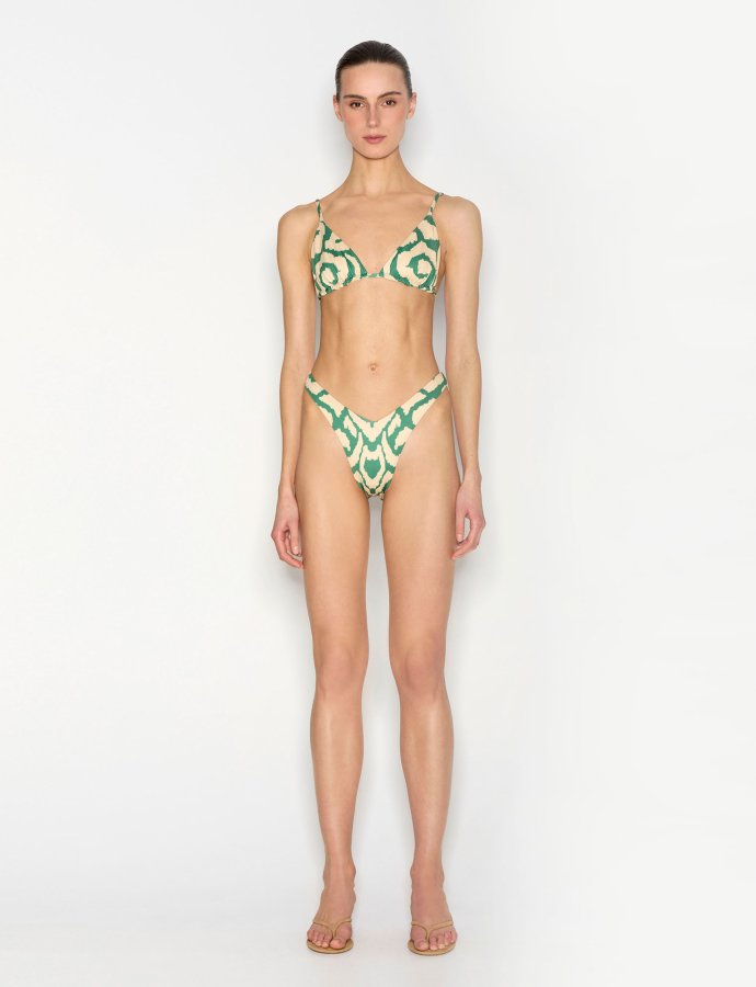 Coastline bikini printed green – off white