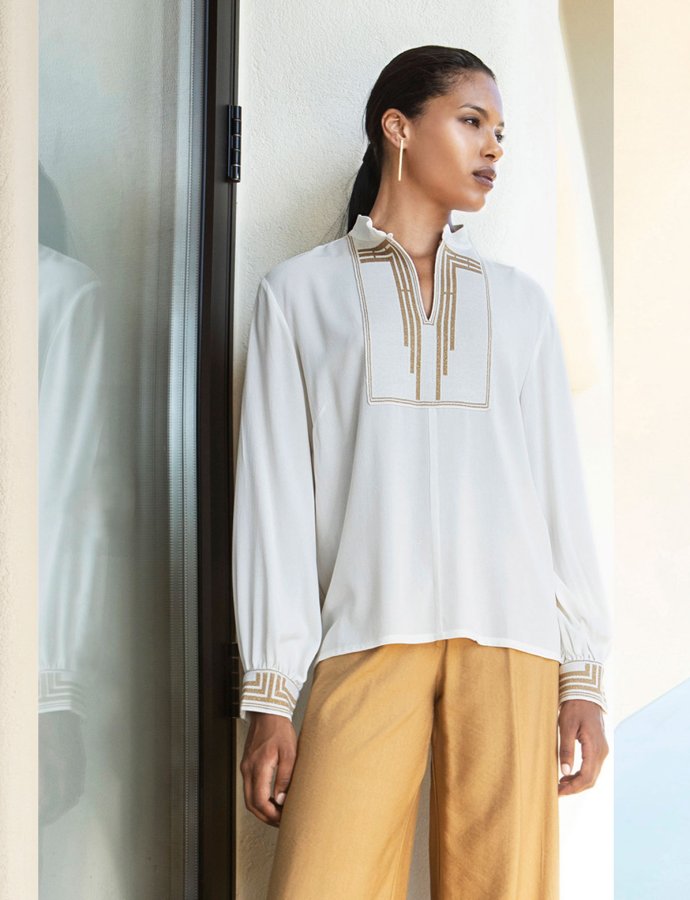 Crepe blouse ivory