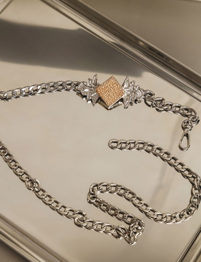 Crystal chain belt nickel