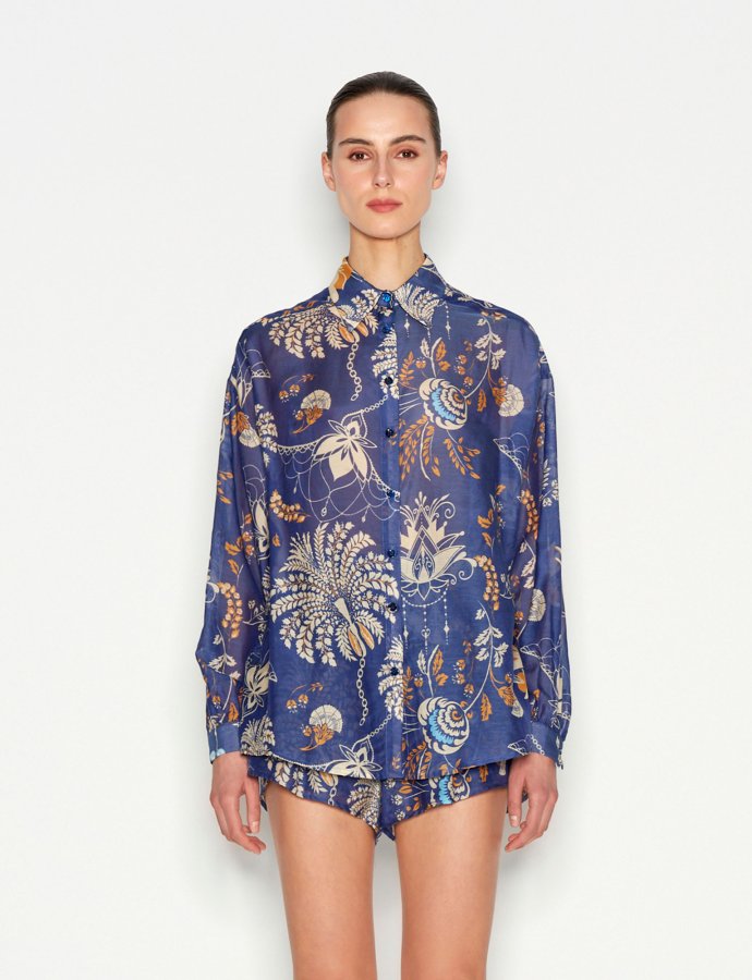 Cuban shirt blue