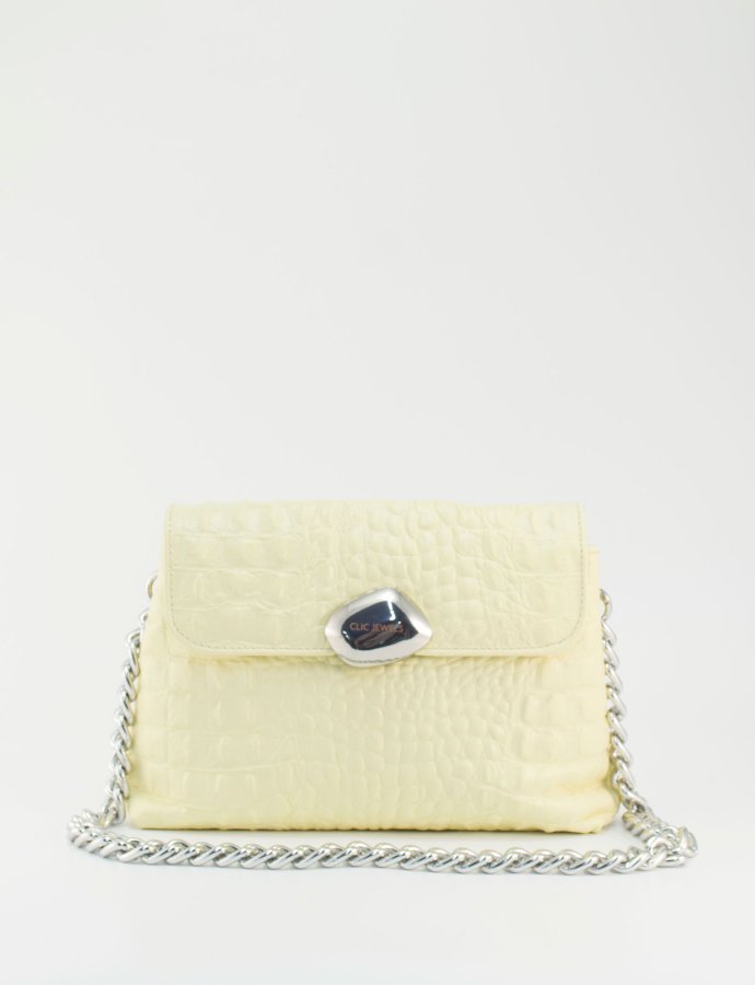 Donna medium bag vanilla yellow croco