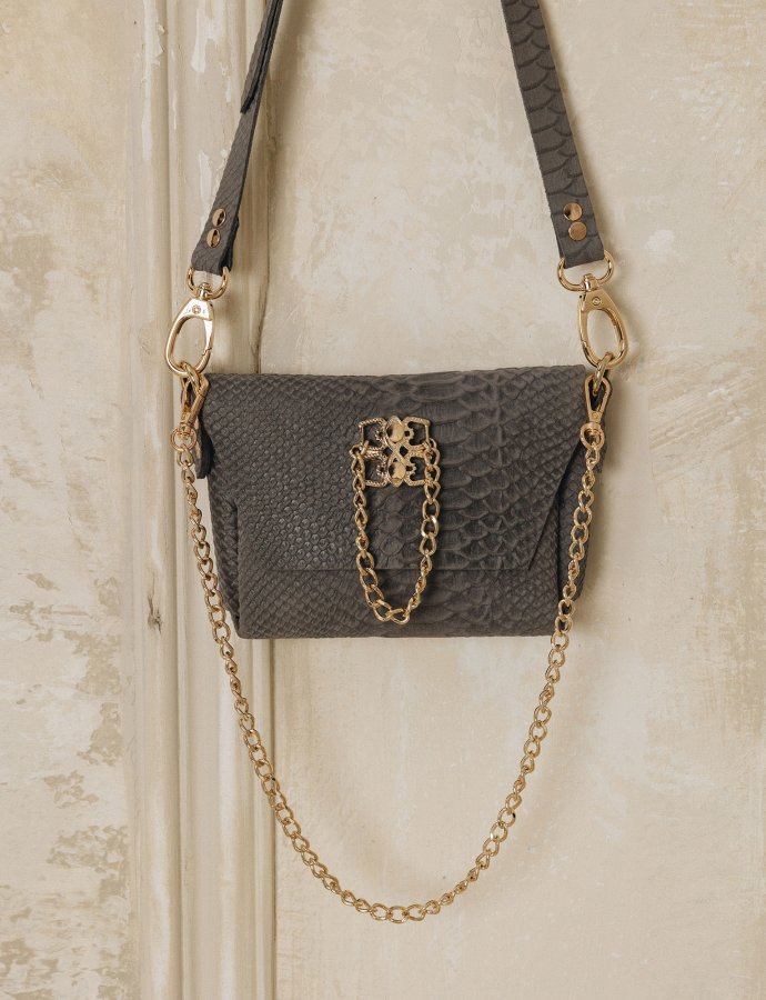 Don’t stop the dance bag gray suede gold
