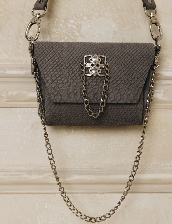 Don’t stop the dance bag gray suede nickel