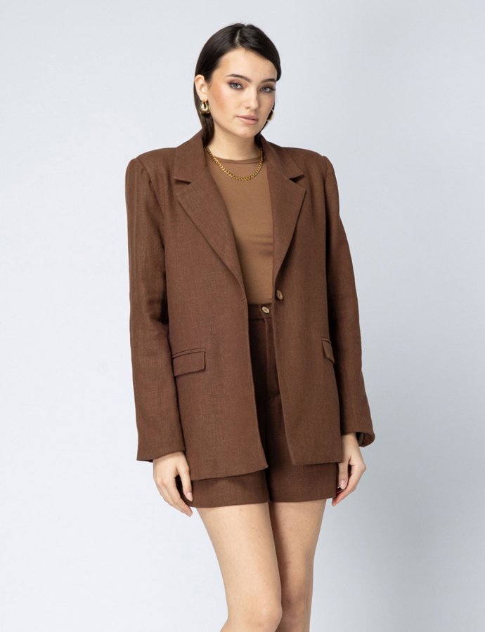 Elise blazer brown