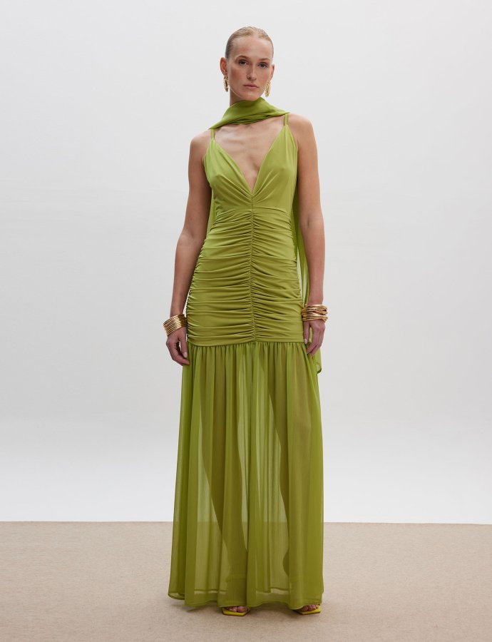 Eliza maxi dress lime