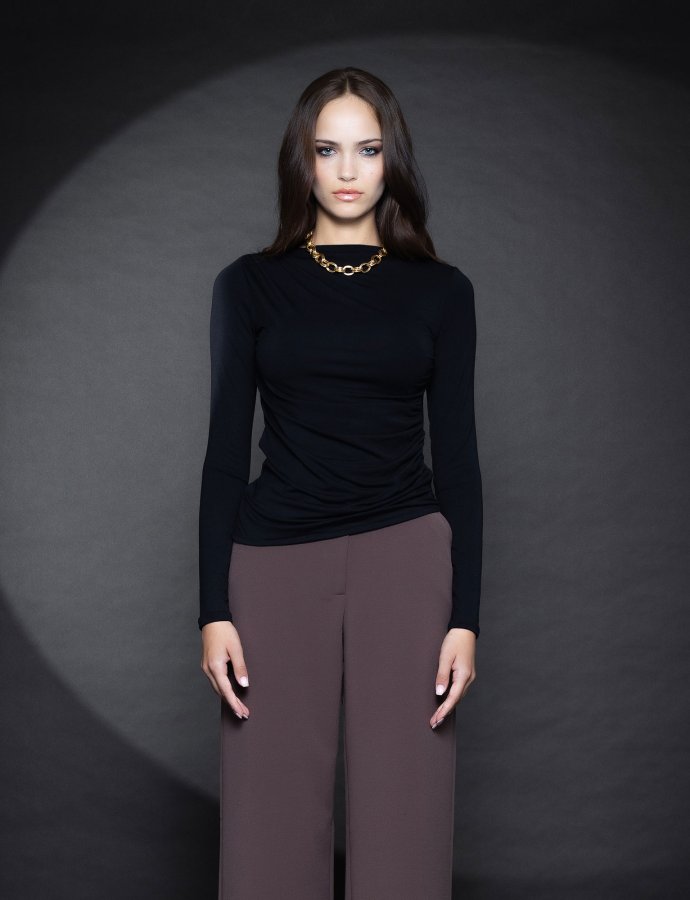 Ellie bamboo top black