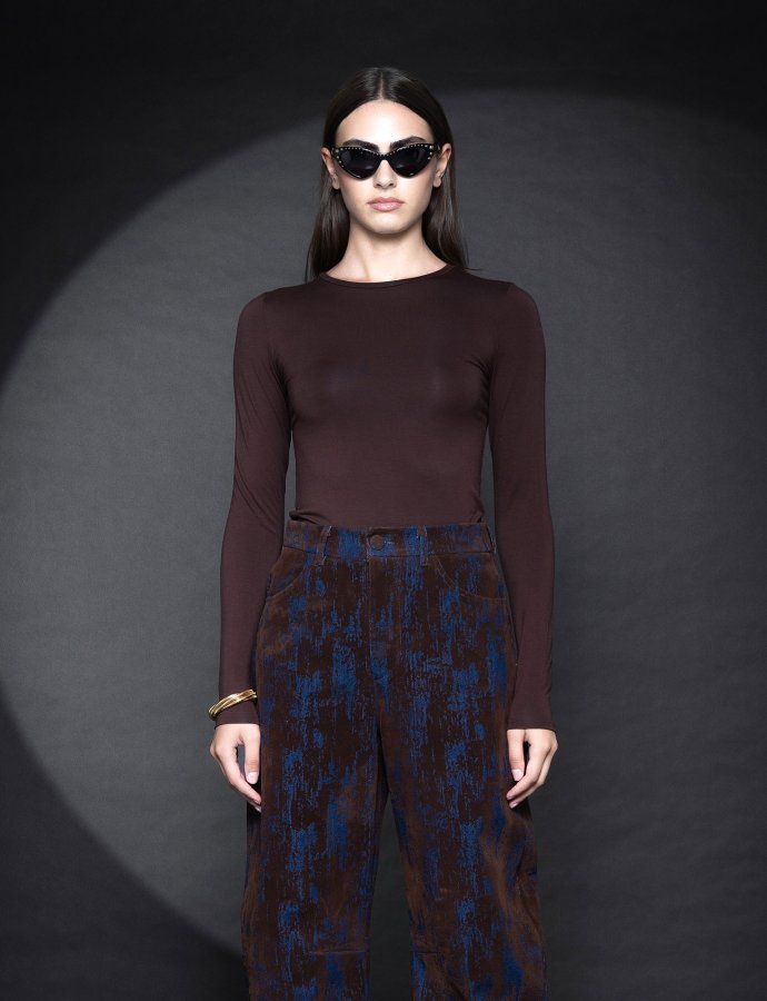 Ellie bamboo top brown