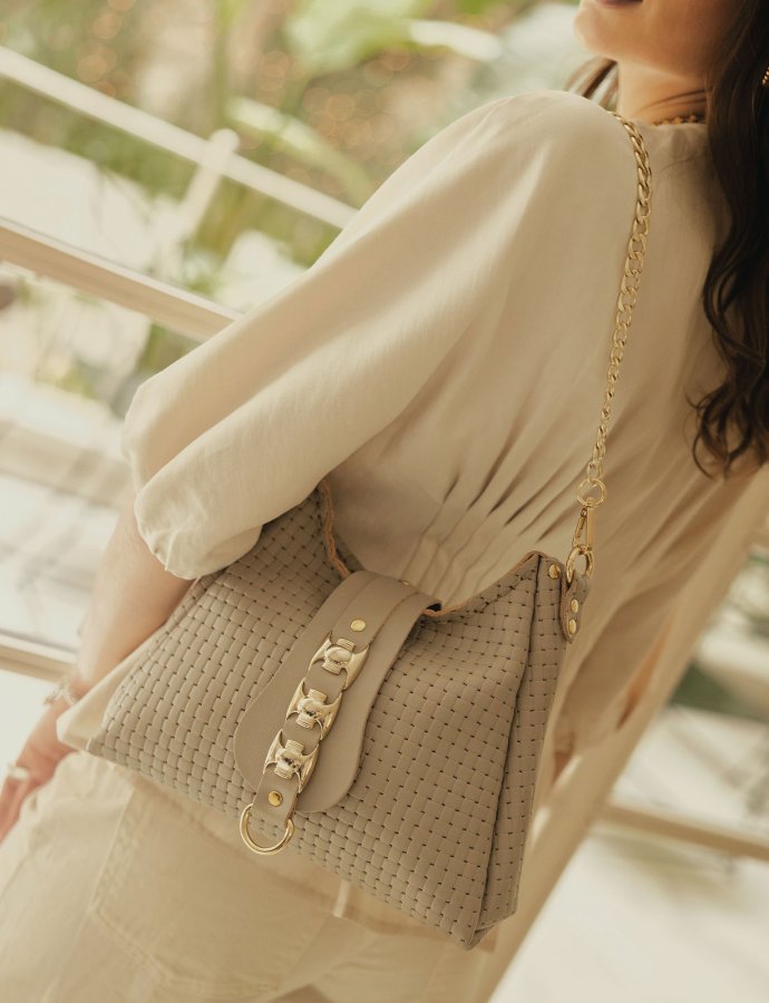 Emmalene bag stone beige-gold