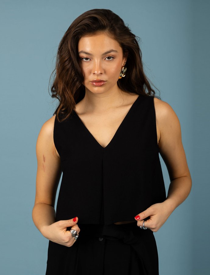 Ethan crop top black