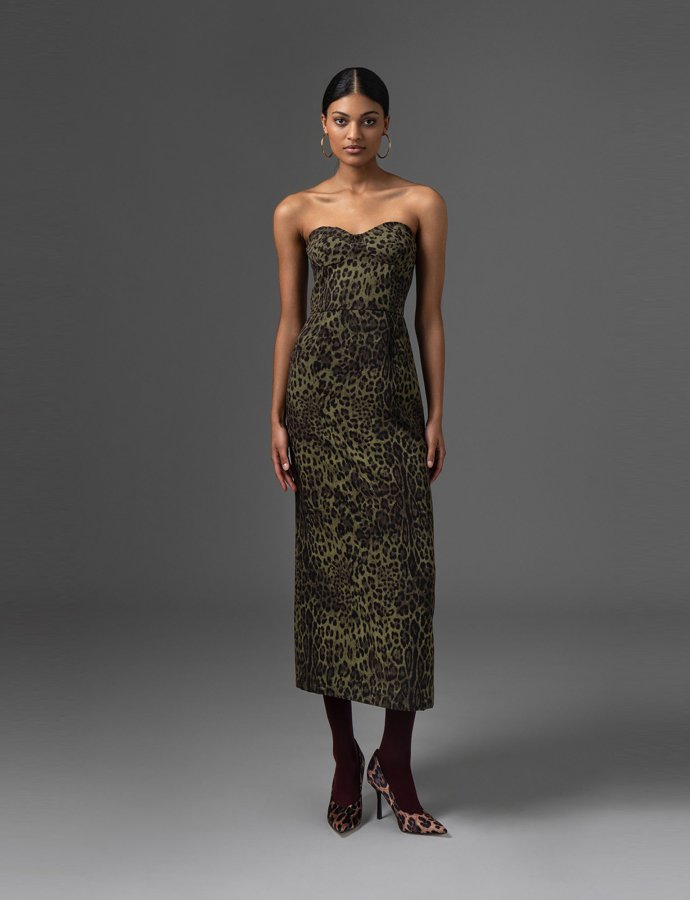 Adele olive dress